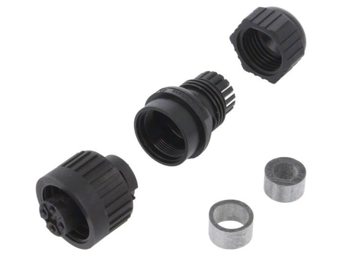 Conector mamă IP67 pe cablu drept