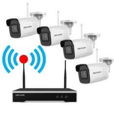 Kit supraveghere video wireless, 4 camere 4MP cu NVR 4 canale - HIKVISION foto