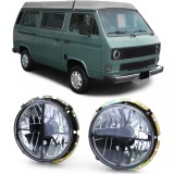 Faruri din sticla clare cu fum negru si tinta pentru VW T2 73-79 + T3 79-92 Performance AutoTuning