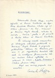 A3403N Document scris și semnat olograf de Corneliu Sturzu, 1973