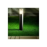 Lampă de exterior pentru alei, pentru grădină, cu bec E27, modernă, din aluminiu (negru mare)