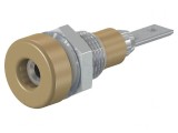 Soclu Banană 2mm 10A Maro pentru Panou
