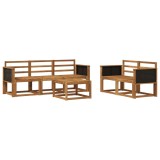 vidaXL Set de canapele de exterior 6 pcs natural Lemn Solid de Acacia 3384980