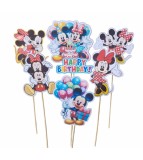 Set 7 toppere model Mickey și Minnie 5-10 cm pentru torturi