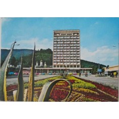 Piatra Neamt. Hotelul Ceahlau. Carte postala circulata