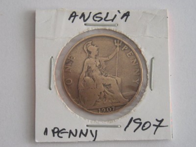 C50 - Moneda foarte veche - Anglia - one penny - 1907 foto