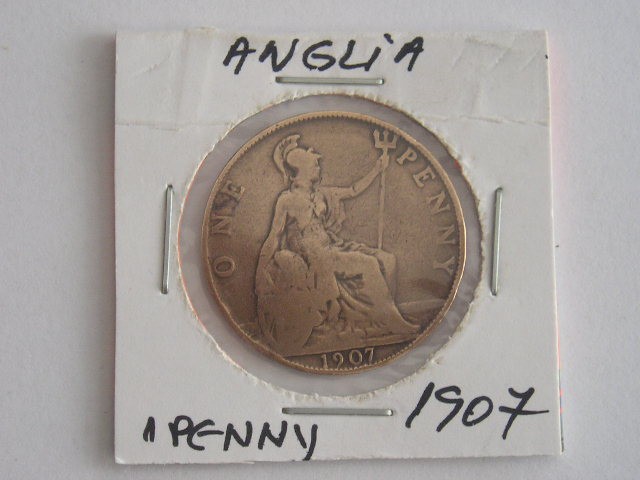 C50 - Moneda foarte veche - Anglia - one penny - 1907