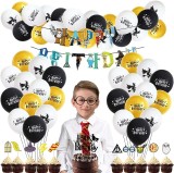 Set aniversar CHMMY, latex/hartie/textil, multicolor, 40 piese