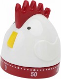 Cronometru mecanic de bucatarie forma de Gaina, 60 de minute, 7 x 6 cm, material ABS