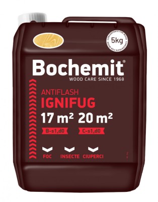 Solutie ignifugare lemn Bochemit Antiflash 5kg transparent B-s1 d0,C-s1 d0 foto