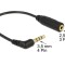 CABLU ADAPTOR JACK 3,5 MM 4 PIN TATA &gt; JACK 2,5 MM 3PIN MAMA, 17,5CM 65673 DELOCK