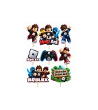 Set 8 Toppere Model Roblox pentru Tort, Carton Foliat