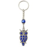 Amuleta Feng Shui tip breloc pentru protectie si noroc, model bufnita, albastru
