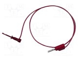 Cablu de măsurare 3A cu c&acirc;rlig, mufă banană 4 mm roșie MUELLER ELECTRIC