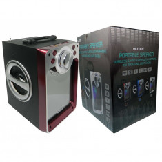 BOXA ROTECH FARA FIR CU MP3 PLAYER CU FUNCTIE KARAOKE, RADIO FM SI SPECTACOL DE LUMINI. foto