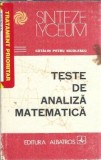 Teste Analiza Matematica Catalin Petru Nicolescu Editura Albatros Colectia Sinteze Lyceum 1984