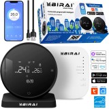 Termostat de ambient Smart HeatSense by BIRAI&reg;, Wireless, Controlat Prin Internet/Smartphone, Compatibil Cu Orice Centrala Termica Pe Gas, Receiver in