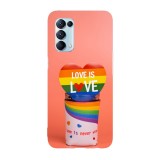 Husa compatibila cu Oppo Find X3 Lite model Love is love, Silicon, TPU, Viceversa, Transparent, Carcasa