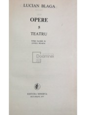 Lucian Blaga - Opere, vol. 5 - Teatru (Editia: 1977) foto