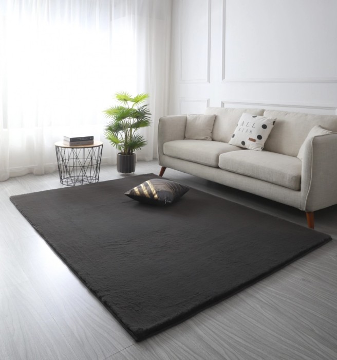 Blanita Model Lop, Antiderapant, Gri Inchis 073, Diverse Dimensiuni, 1650 gr/mp - 140x200