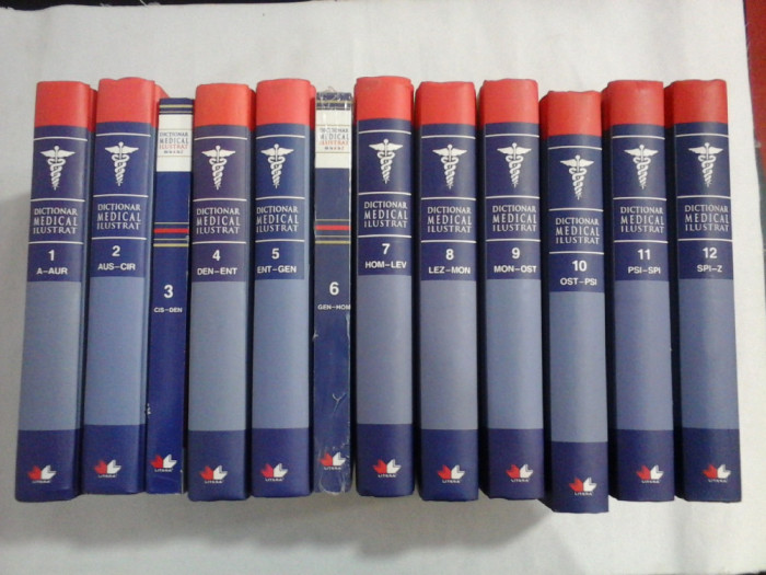 DICTIONAR MEDICAL ILUSTRAT DE LA A LA Z - 12 Volume - Editura LITERA