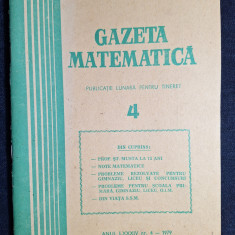 Carte - Gazeta Matematica, anul LXXXIV, nr. 4, aprilie 1979