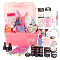 Kit Unghii Gel fara Lampa UV Promotie #07 + CADOURI 12 Geluri UV &amp;amp; Cutie Manichiura