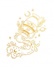 Sticker decorativ Zodiac, Auriu, 70 cm, 5474ST foto
