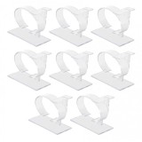 Cumpara ieftin Set 100 Suporturi Acrilice Transparente pentru Ceasuri ?i Br???ri &ndash; 8 x 6 x 3,5 cm &ndash; Expozitor Magazin