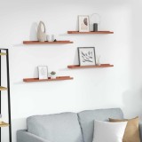 vidaXL Raft de perete cu raft 4 pcs Roșu 60 x 9 x 3 cm Lemn compozit 42020007