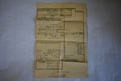 scrisoare de trasura mica viteza duplicat CFR Gura Humorului 1956 foto