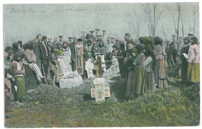4471 - ETHNIC, Datini romanesti, INMORMANTAREA - old postcard CENSOR - used 1917