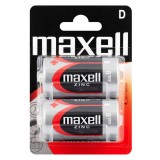 Baterii Maxell D R20 1.5V Zinc, set 2 bucati, blister economic