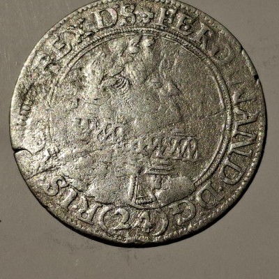 Austria 24 kipper kreuzer 1623 argint Ferdinand ll foto