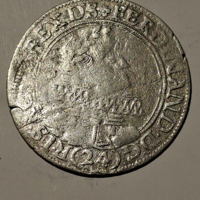 Austria 24 kipper kreuzer 1623 argint Ferdinand ll