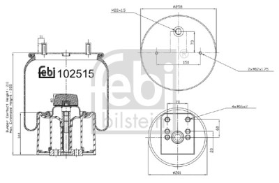 FEBI BILSTEIN 102515 Burduf, suspensie pneumatica foto