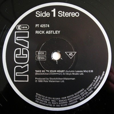Rick Astley - Take Me To Your Heart (Vinyl) foto