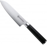 Cutit santoku otel Damask HRC 60 Konstanz, Carl Schmidt Sohn 071288, 18 cm, maner negru