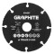 Disc debitat lemn, plastic, 115x22.2 mm, Graphite