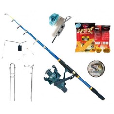 Set lanseta telescopica din carbon Explorer, mulineta CB 40, senzor, fir,suport, nada, montura