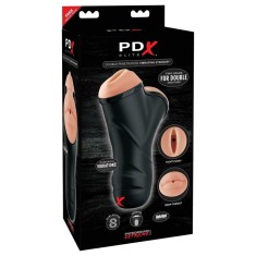 Masturbator cu vibratii vagin si gura PDX Elite