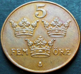 Cumpara ieftin Moneda istorica 5 ORE - SUEDIA, anul 1950 *cod 20 D, Europa