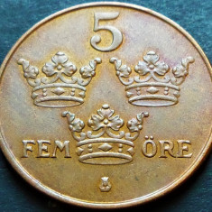 Moneda istorica 5 ORE - SUEDIA, anul 1950 *cod 20 D