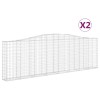 Cosuri gabion arcuite 2 buc. 400x30x120/140cm fier galvanizat