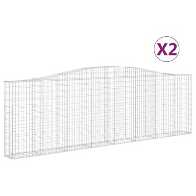 Cosuri gabion arcuite 2 buc. 400x30x120/140cm fier galvanizat foto