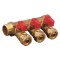 Distribuitor pentru retea calorifere, 3 robineti, coloana 3/4, iesire 16 mm