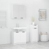 VidaXL Set dulap de baie, 3 piese, alb, lemn prelucrat
