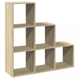 Biblioteca/separator 3 niveluri stejar sonoma 99x29x99 cm lemn