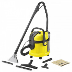 RESIGILAT: Aspirator cu spalare Karcher SE 4001, 1400 W, 4 l, Galben-Negru foto