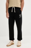 Karl Lagerfeld pantaloni de trening din bumbac culoarea negru, uni, A3M44004